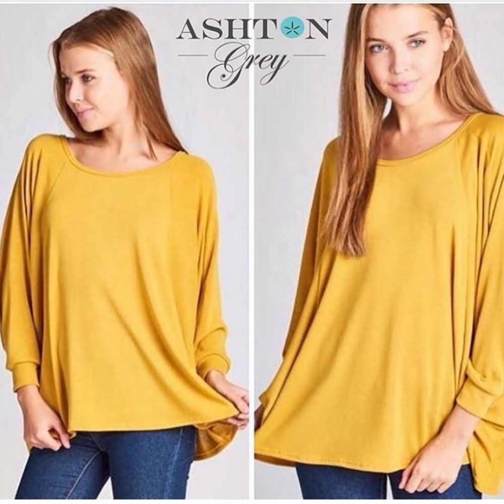 Yellow Oversized Boxy Tunic Top